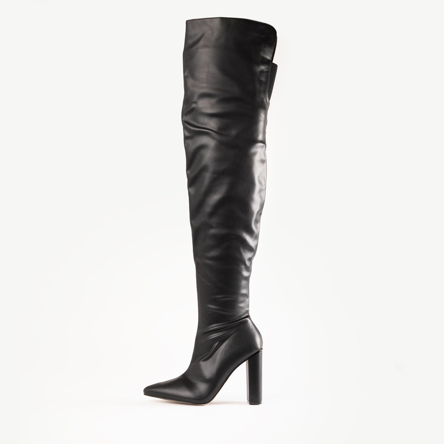 RAID Domino Over The Knee Boot in Black