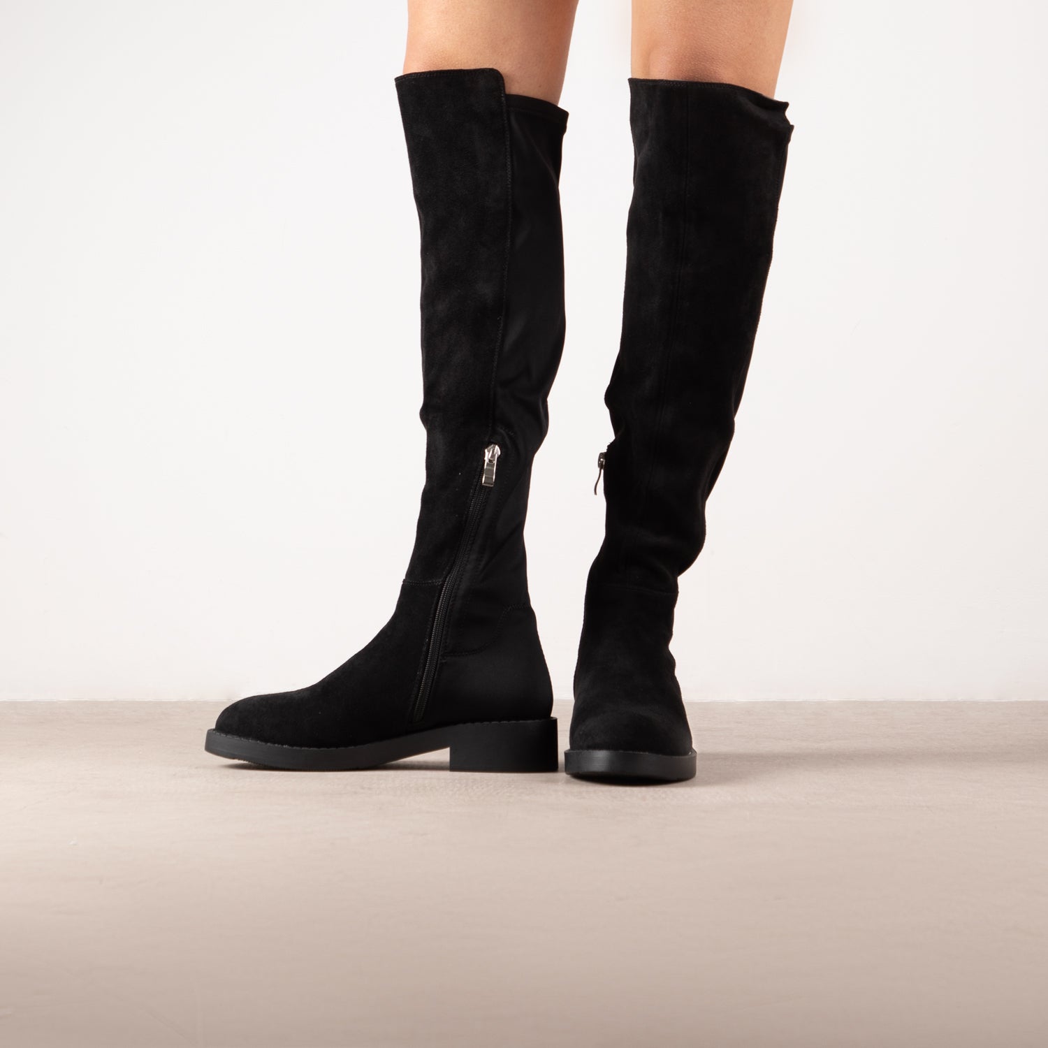 RAID Fiorella Knee High Boot in Black Suede