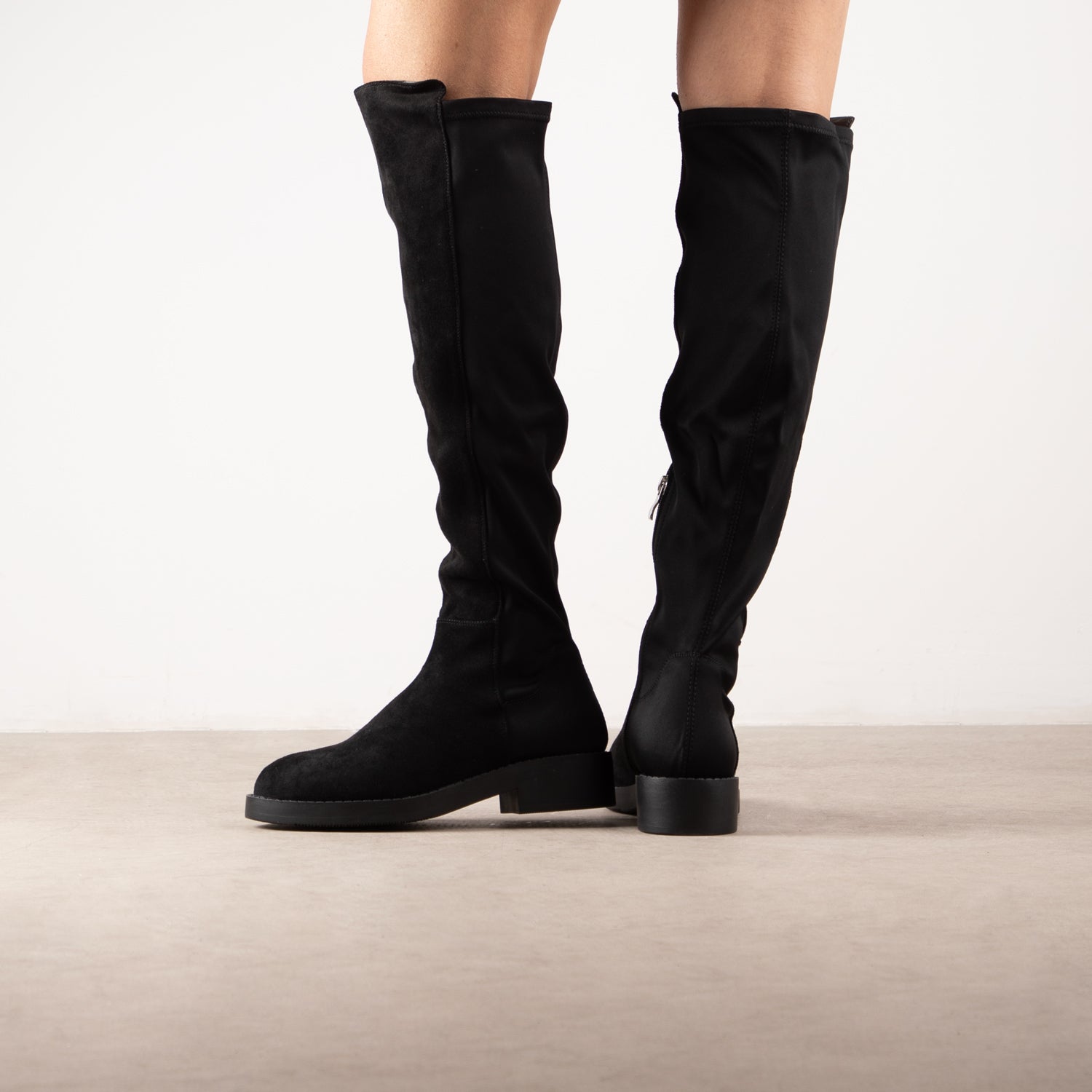 RAID Fiorella Knee High Boot in Black Suede