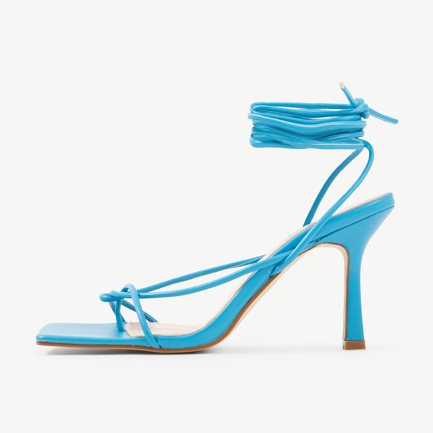 RAID Flutter Lace Up Heel In Blue