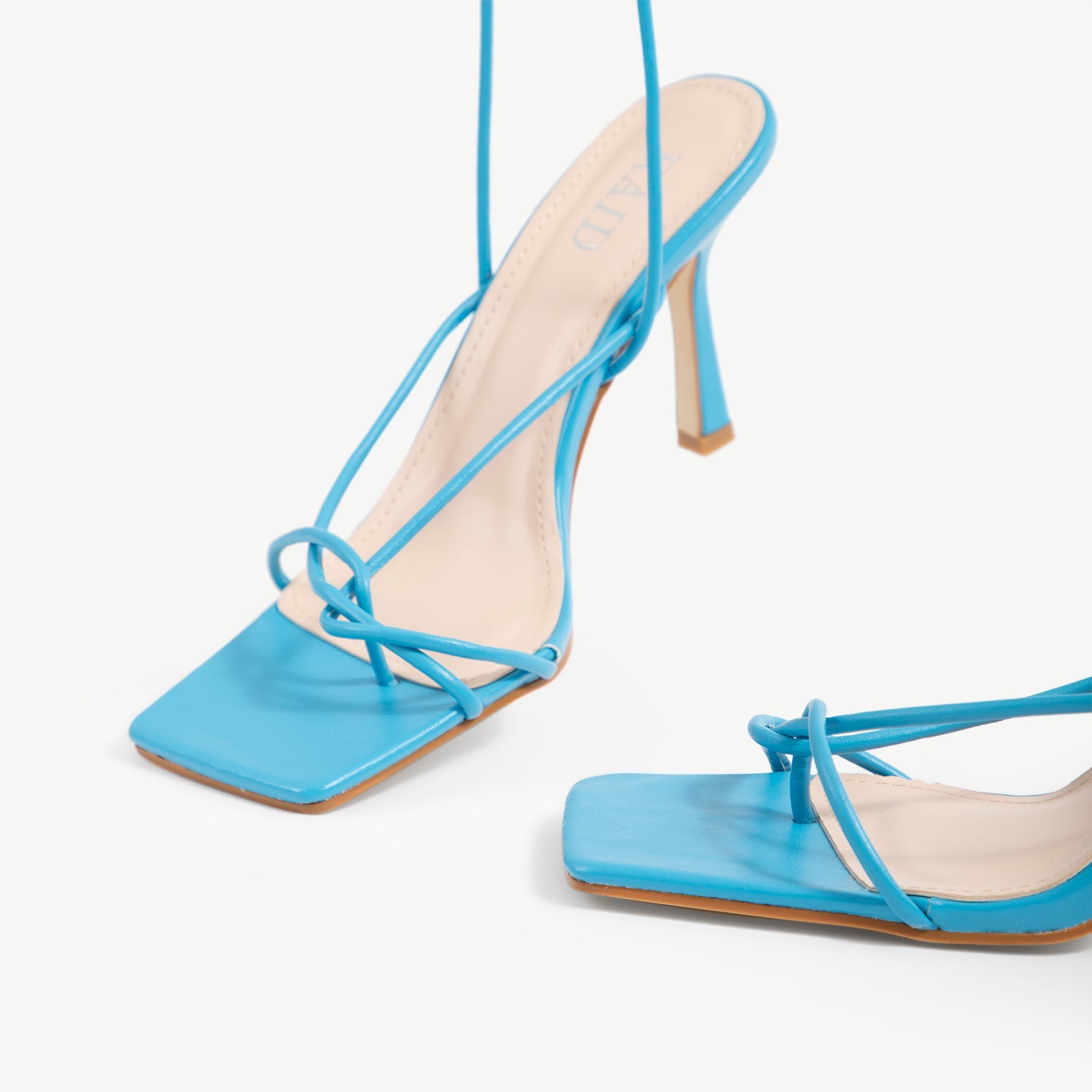 RAID Flutter Lace Up Heel In Blue