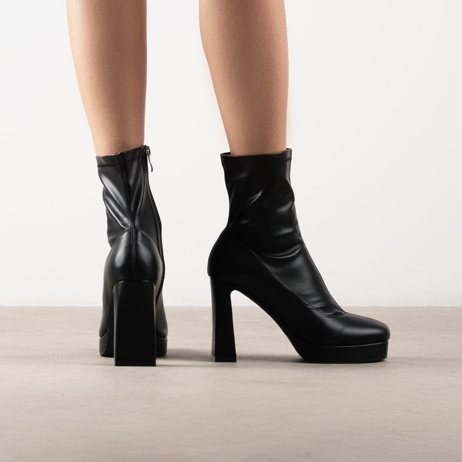 RAID Wide Fit Flynn Platform Ankle Boot in Black