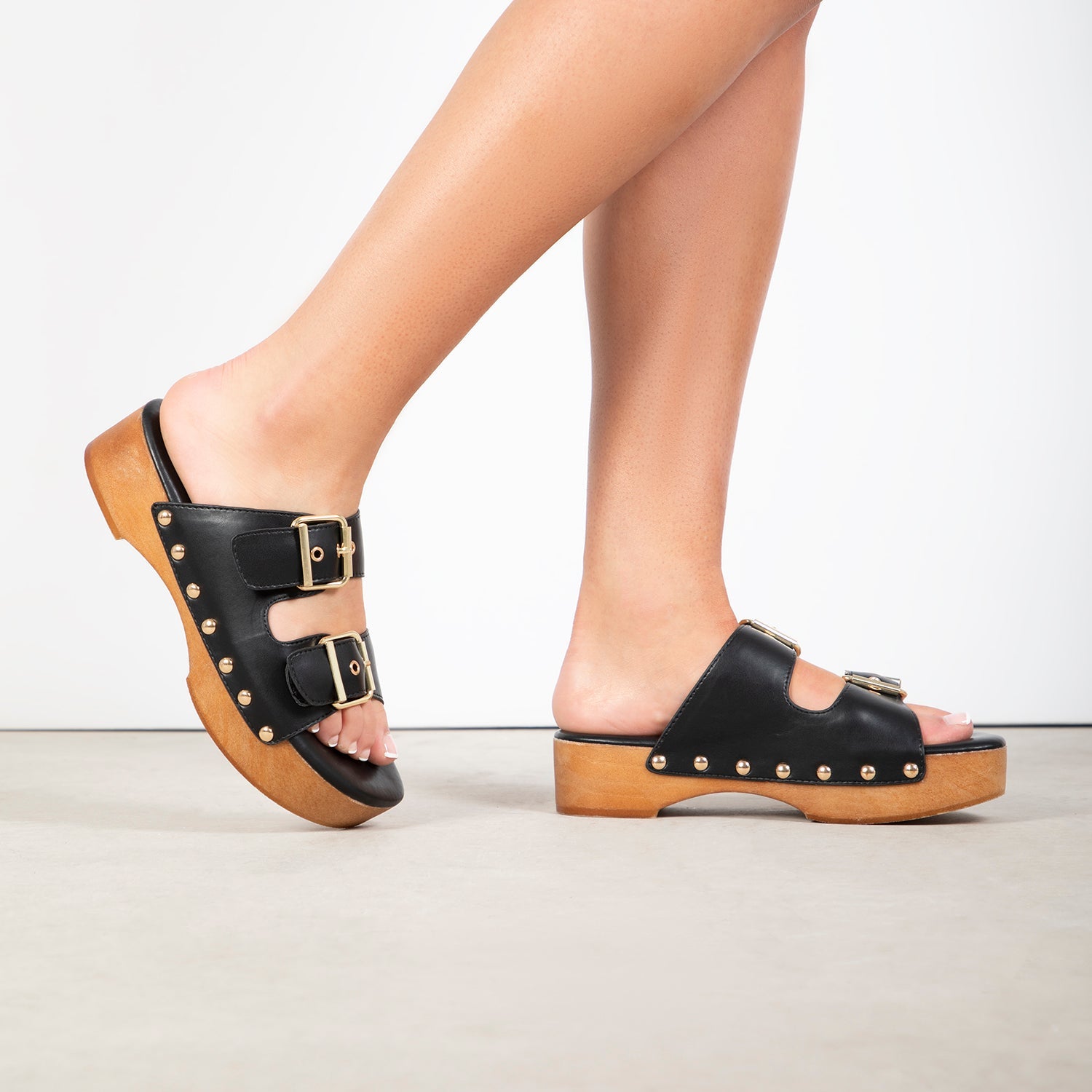 RAID Hellena Buckled Sandal in Black