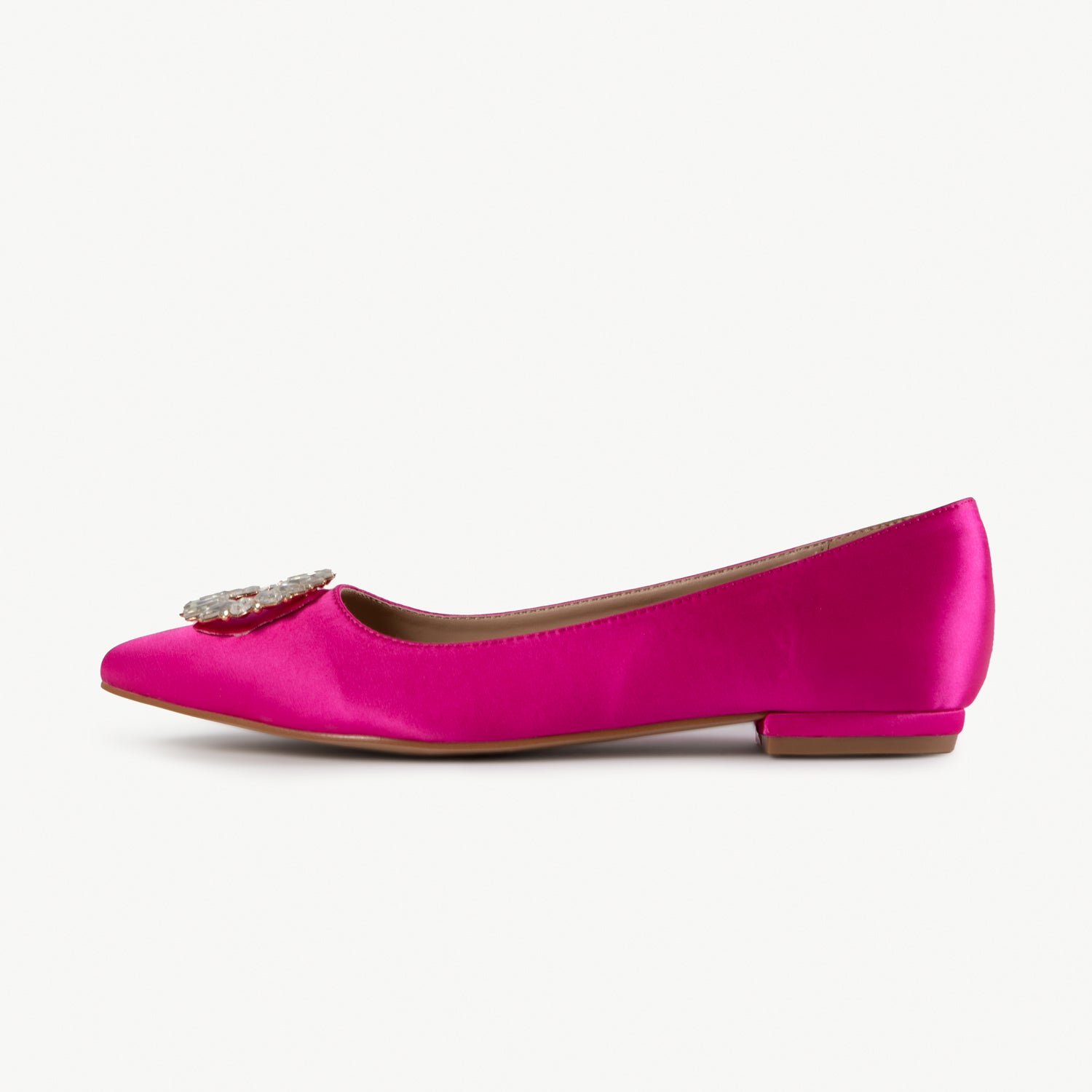 RAID Jennika Flat Shoe in Pink Satin