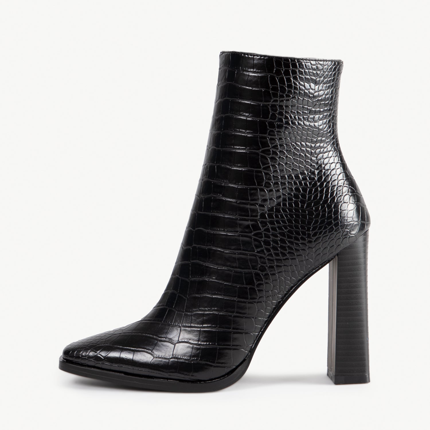 RAID Keena Ankle Boot In Black Croc