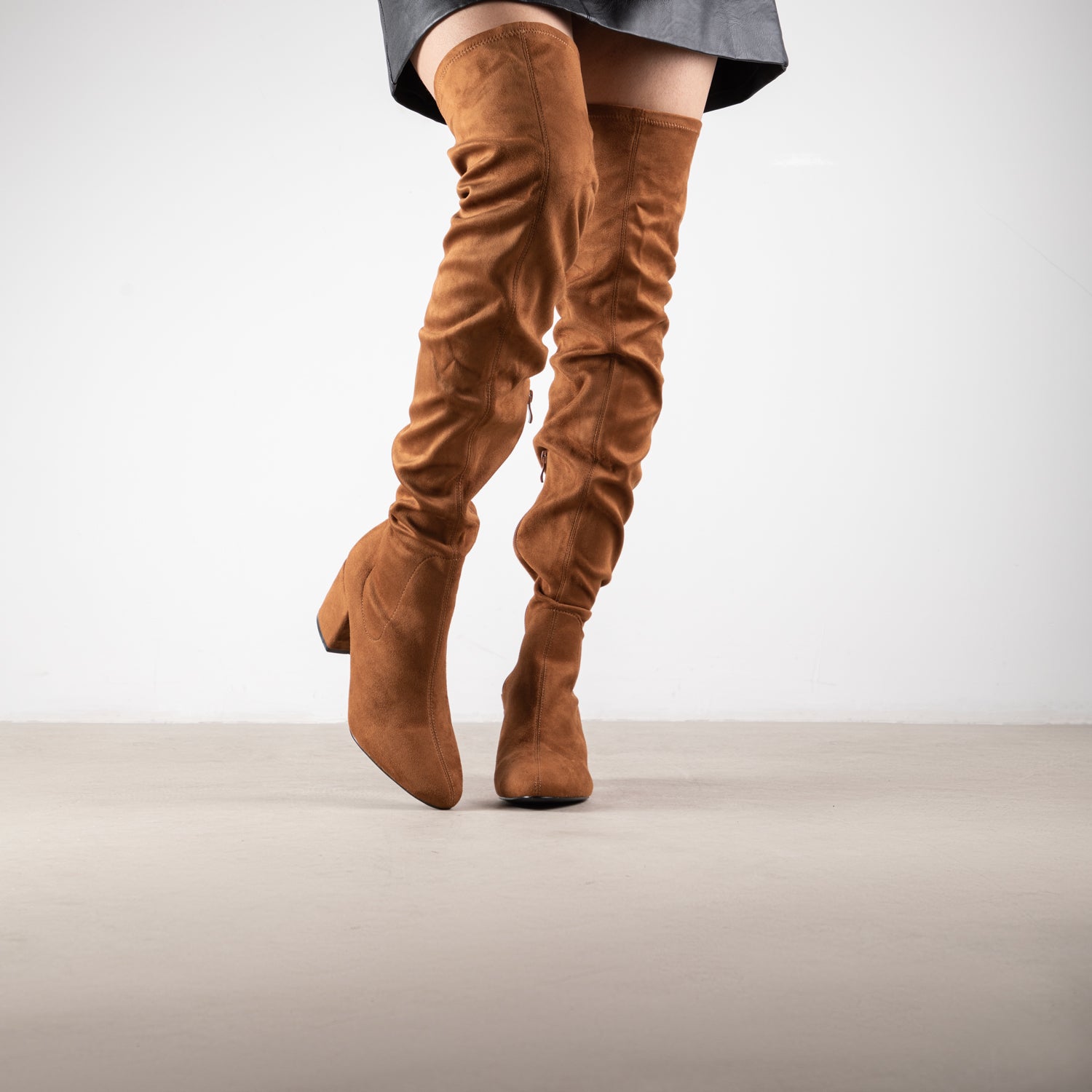 RAID Kola Over The Knee Boot in Cognac