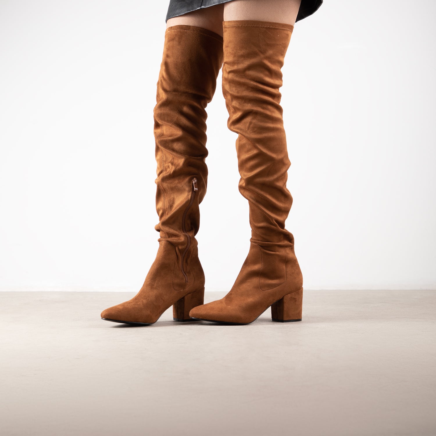 RAID Kola Over The Knee Boot in Cognac