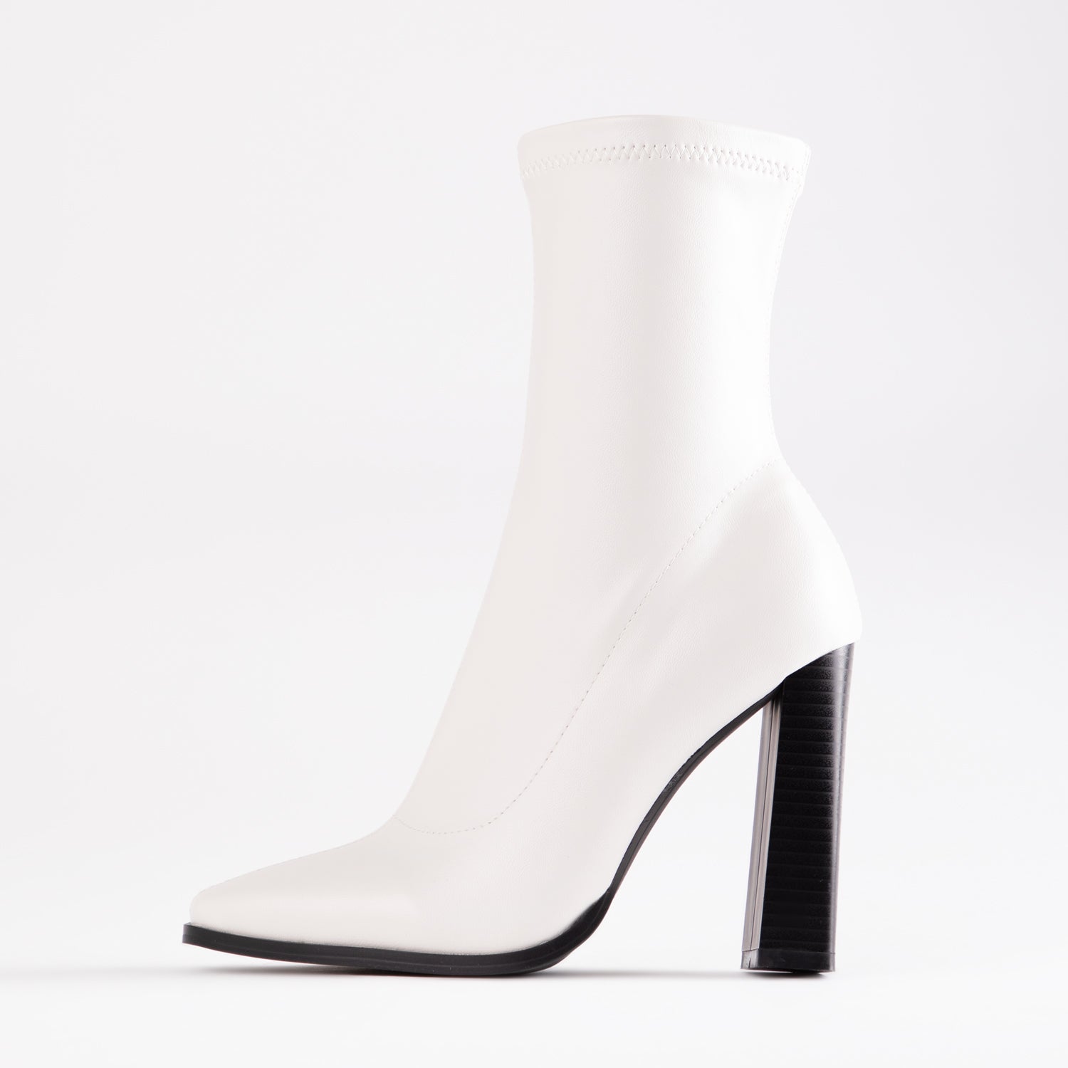 RAID Laisha Heeled Ankle Boot in Off White