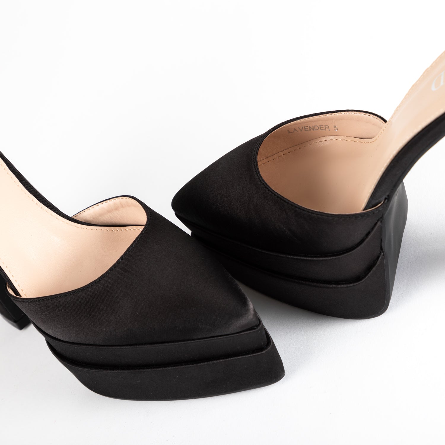 RAID Lavender Platform Heel in Black