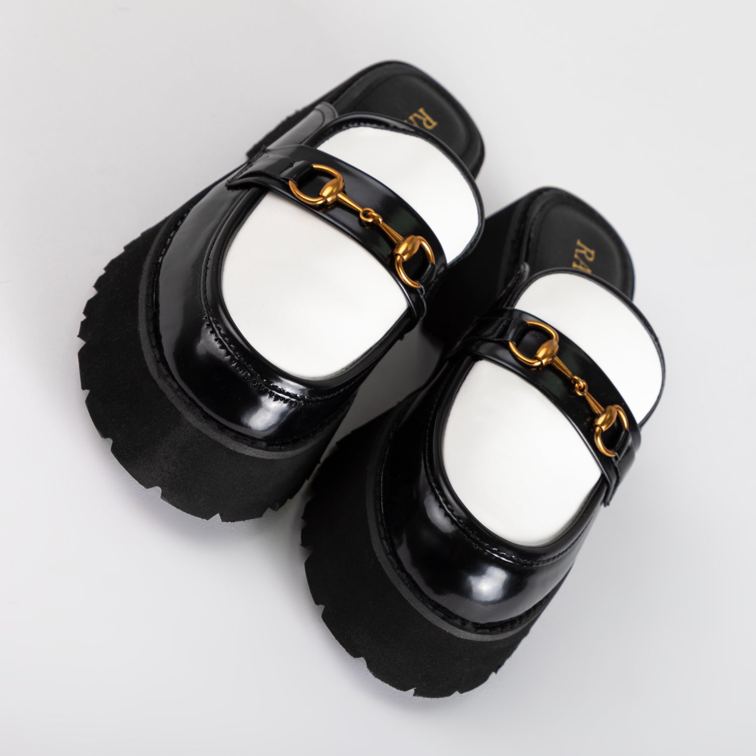 RAID Lidia Loafer Mule in Black & White