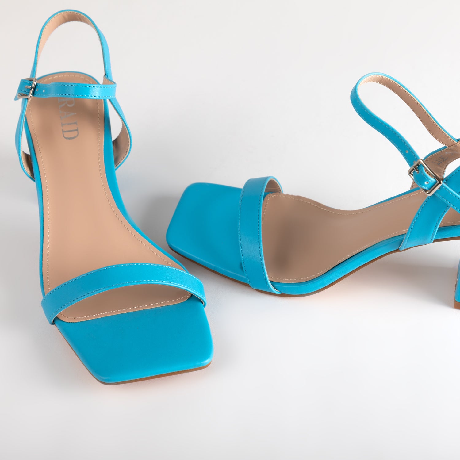 RAID Lilac Block Heeled Sandal in Blue