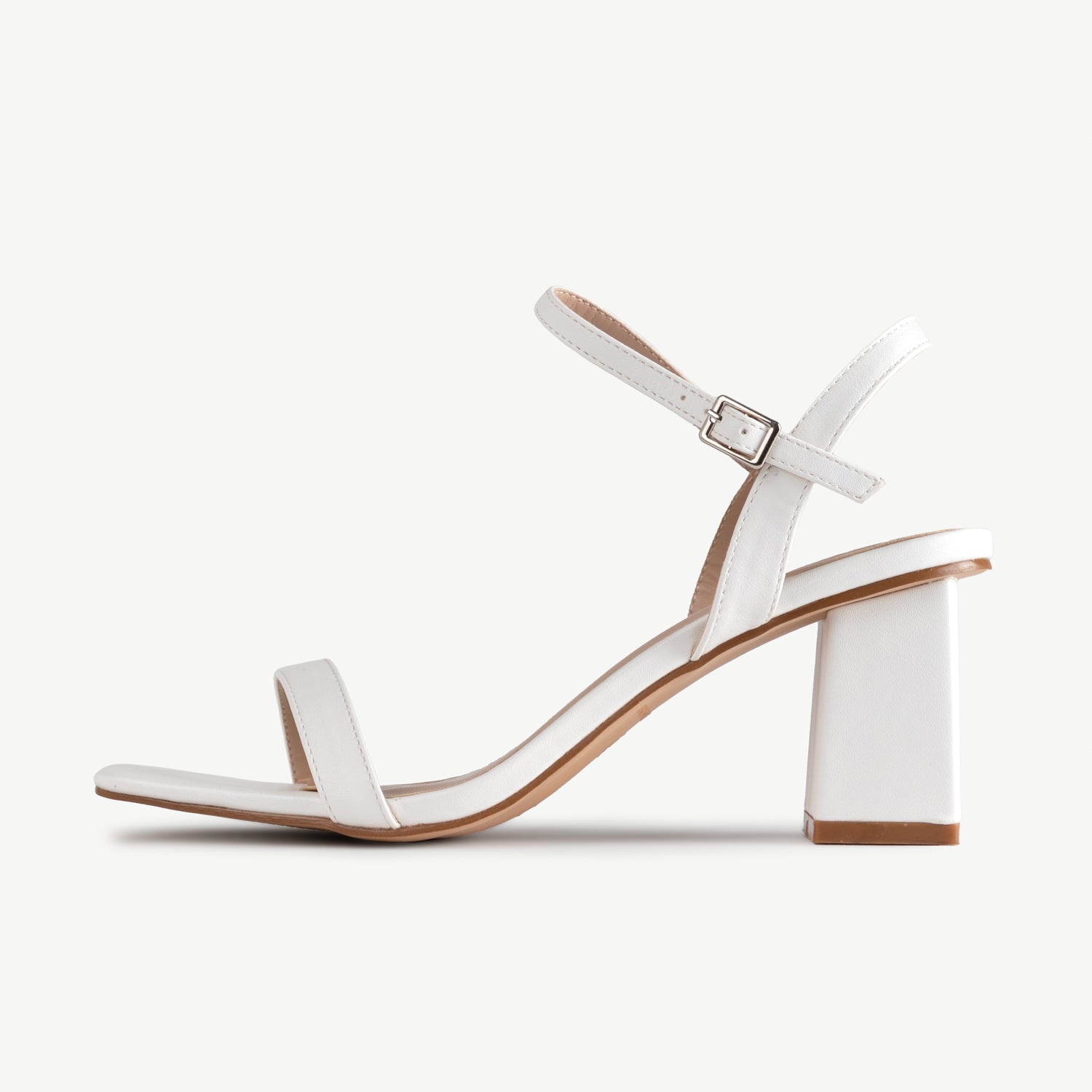 RAID Lilac Block Heeled Sandal in White