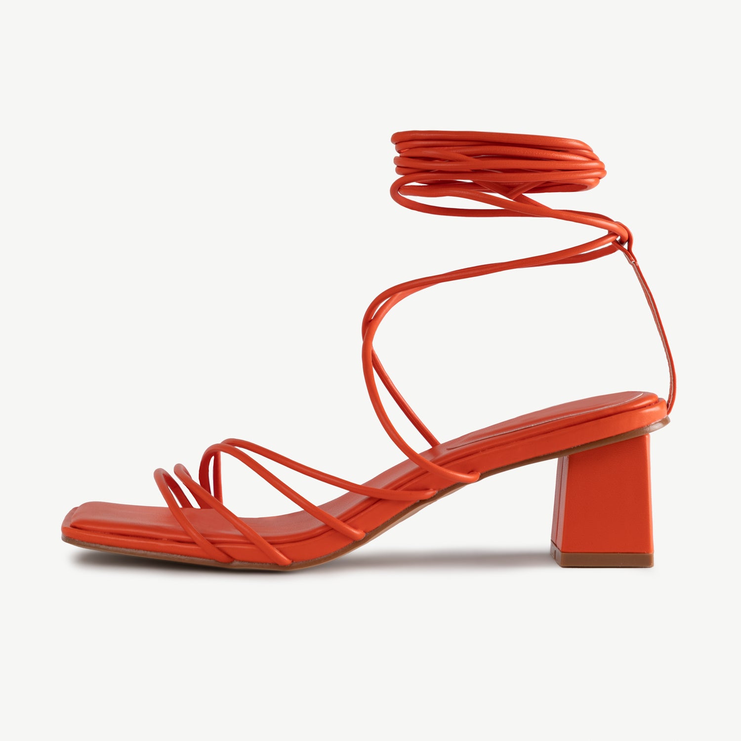 RAID Lycia Lace Up Sandal in Orange