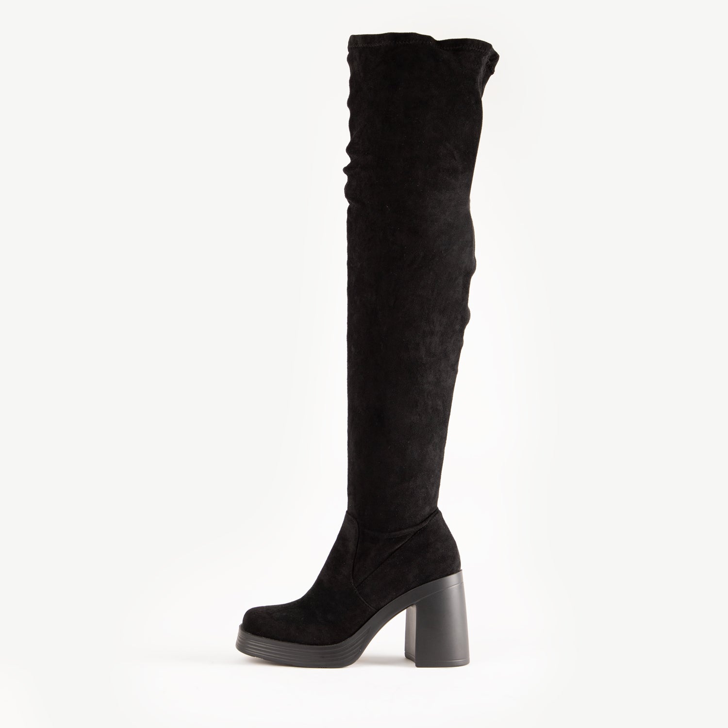 RAID Noelle Over The Knee Boot In Black Suede