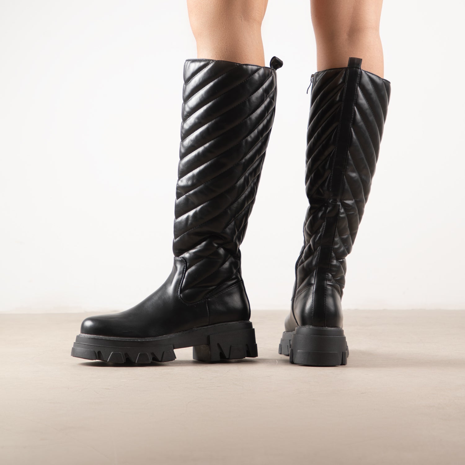 RAID Phebe Chunky Knee High Boot in Black