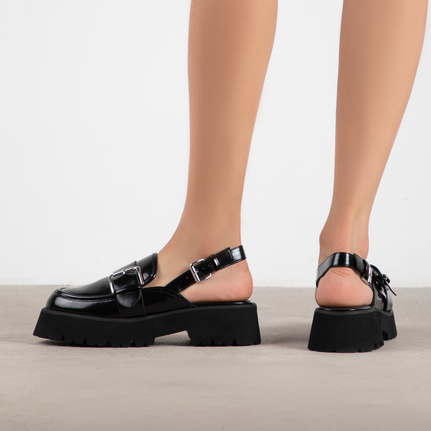 Black hotsell slingback loafers