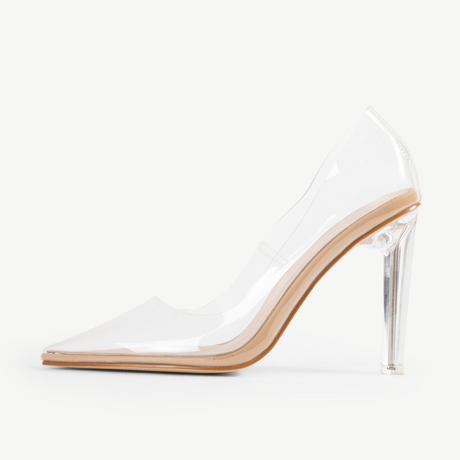 RAID Ridha Perspex Court Shoes In Nude