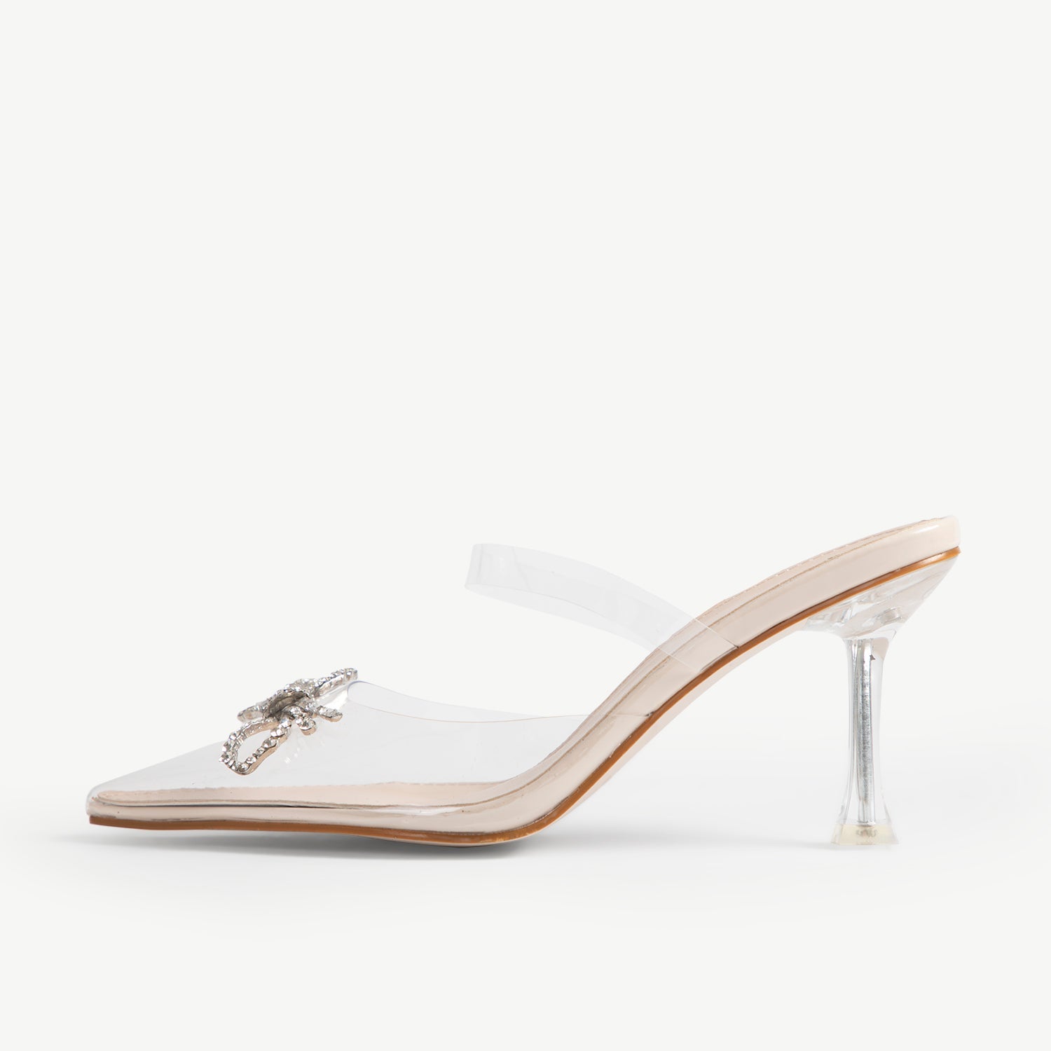 BEBO Rupika Perspex Mule in Nude