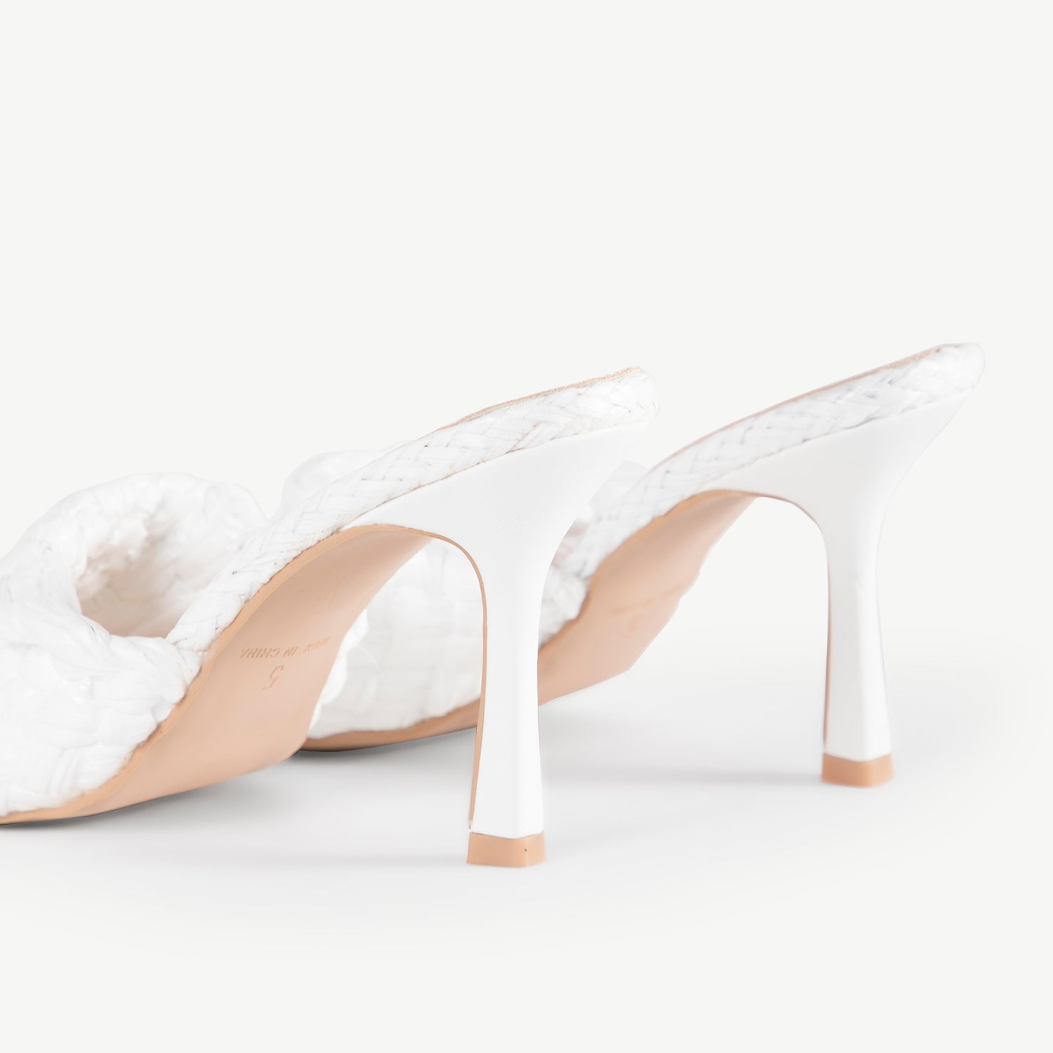 RAID Samaira Heeled Mules In White