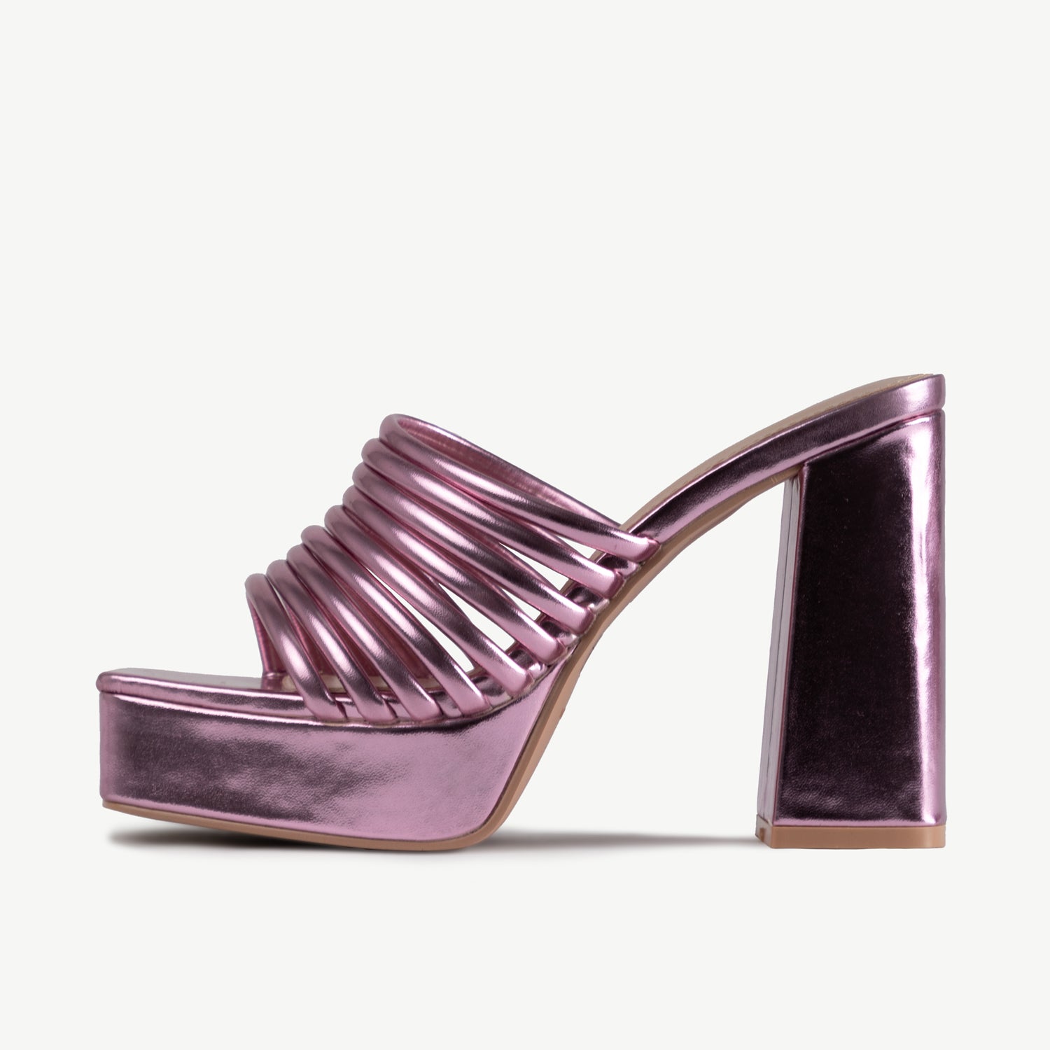 RAID Stella Block Heeled Mule in Pink