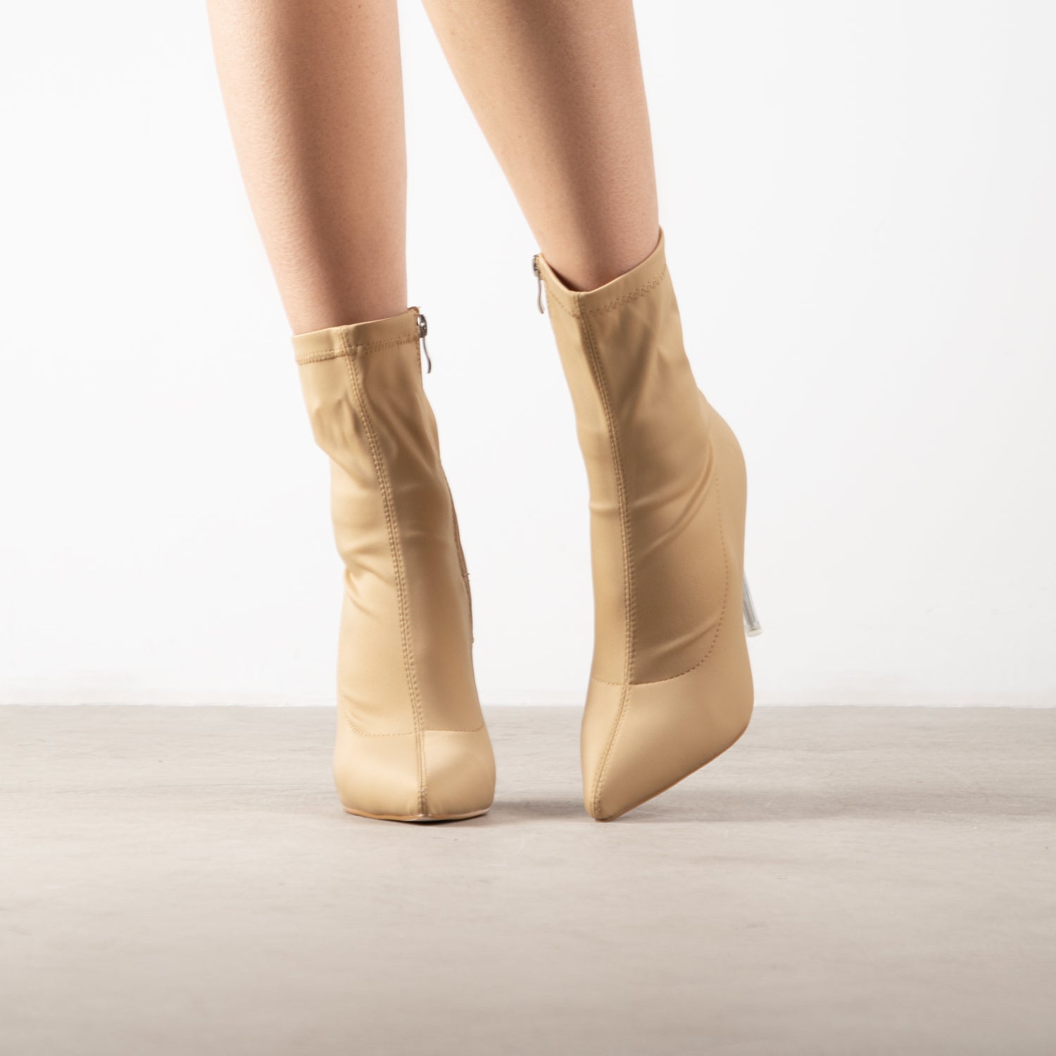 RAID Tora Stiletto Sock Boot in Nude