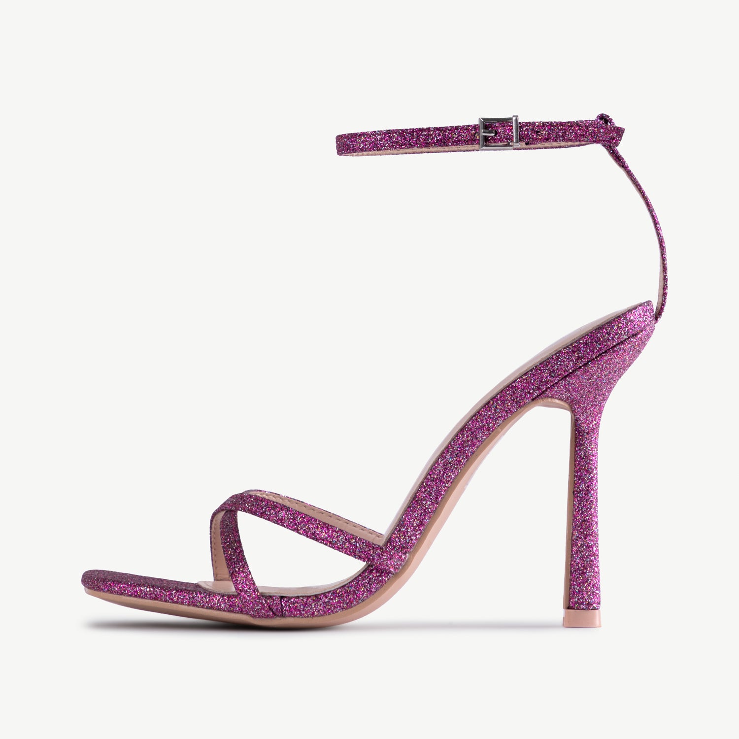 RAID Willia Heeled Sandal in Pink Glitter