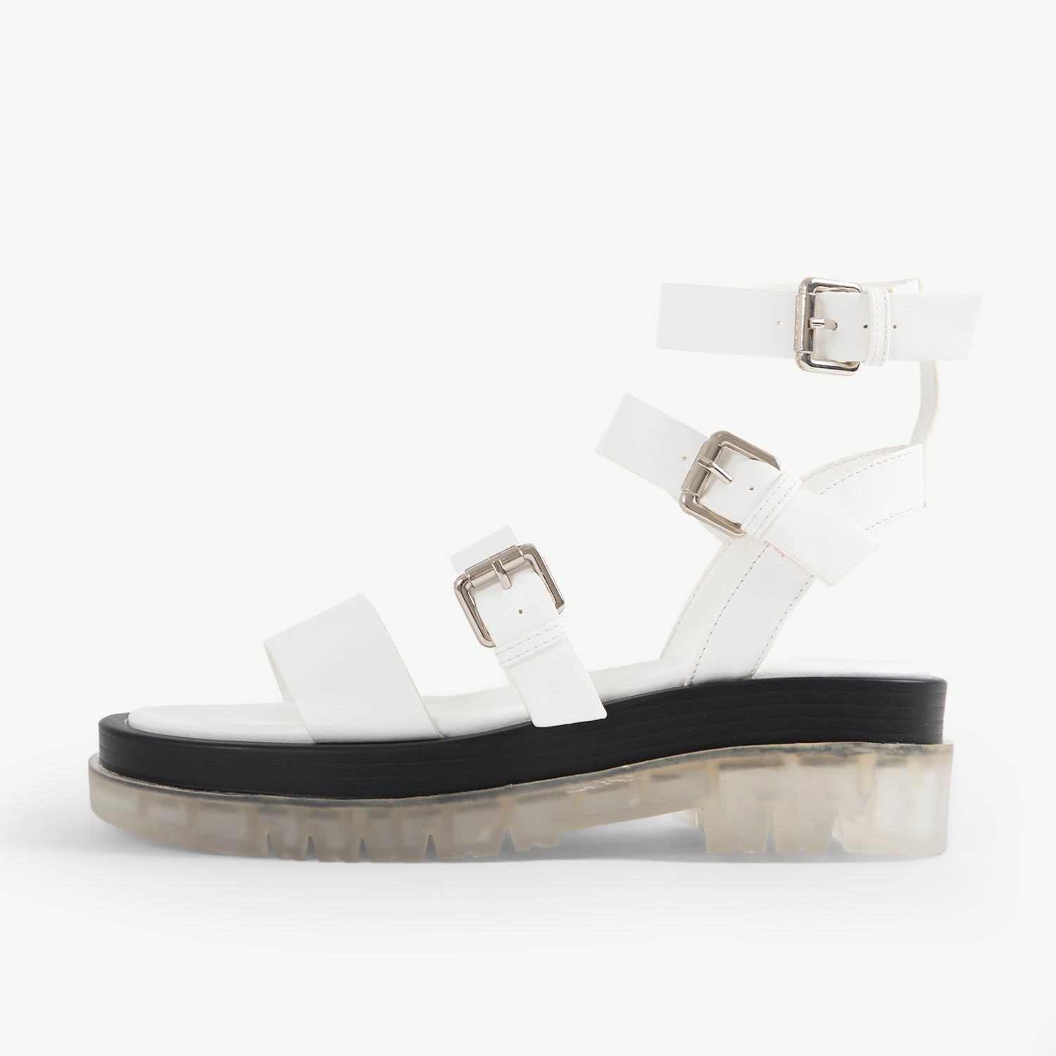 RAID Wylde Platform Sandal In White