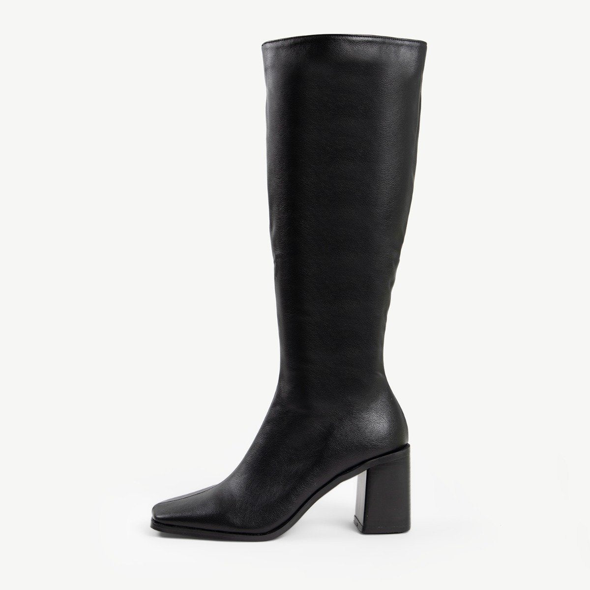 RAID Blick Block Heeled Long Boot in Black