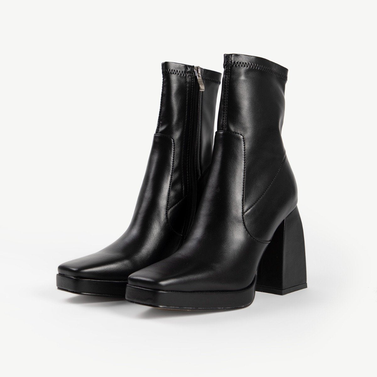 RAID Recruit Block Heeled Ankle Boot in Black