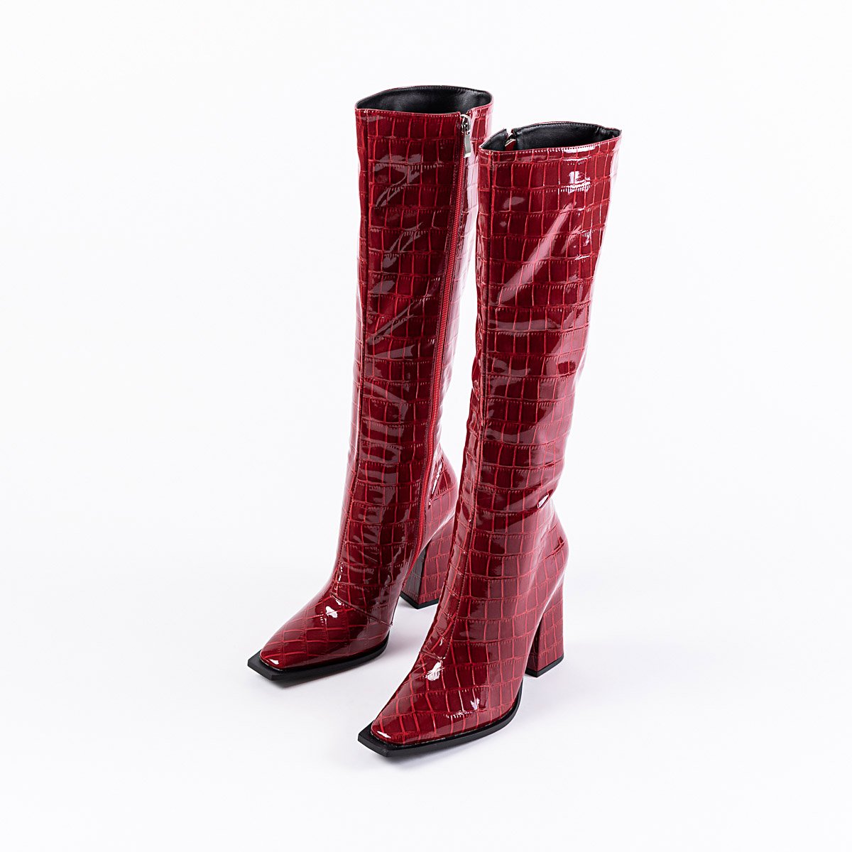 RAID Sphere Long Boot in Burgundy Croc