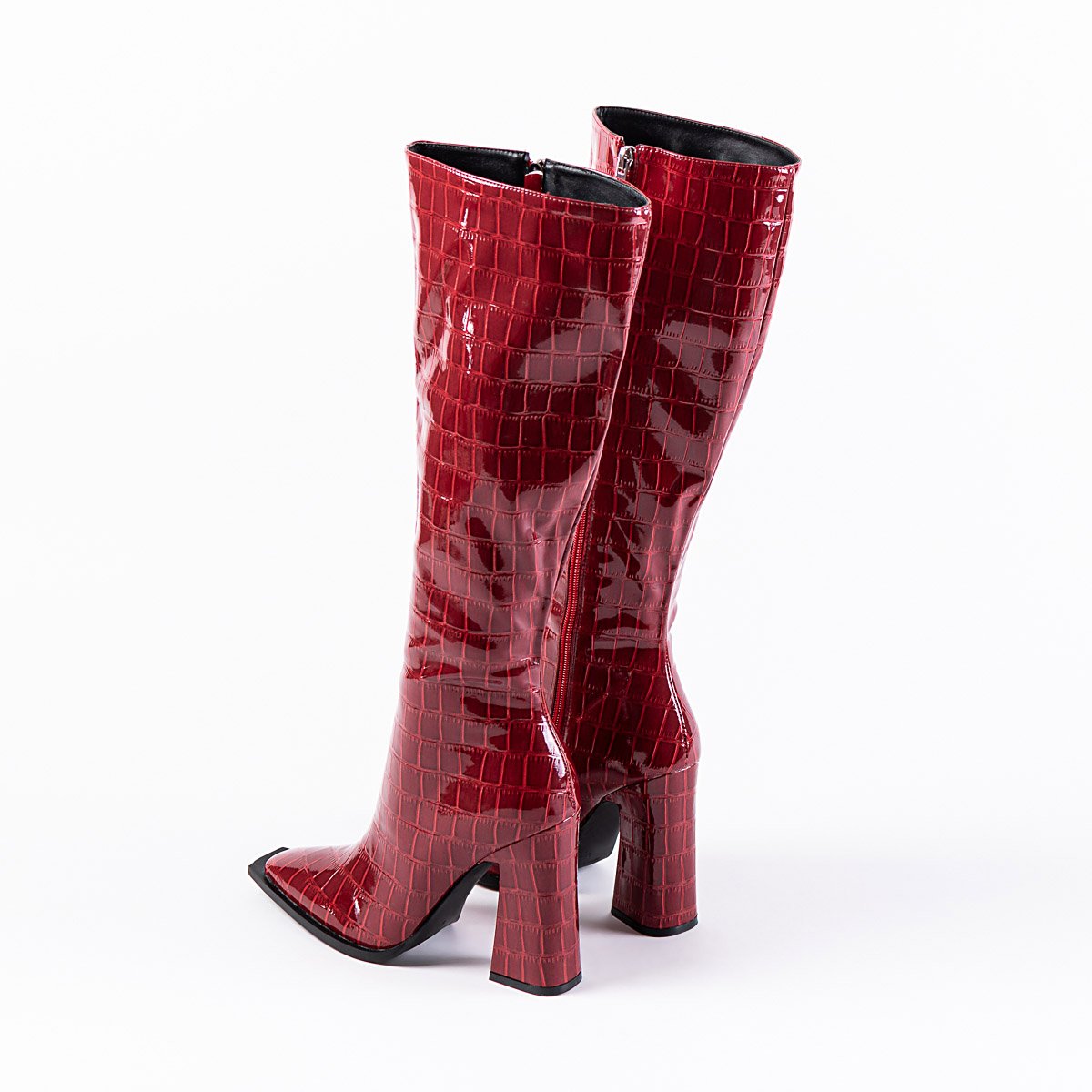 RAID Sphere Long Boot in Burgundy Croc