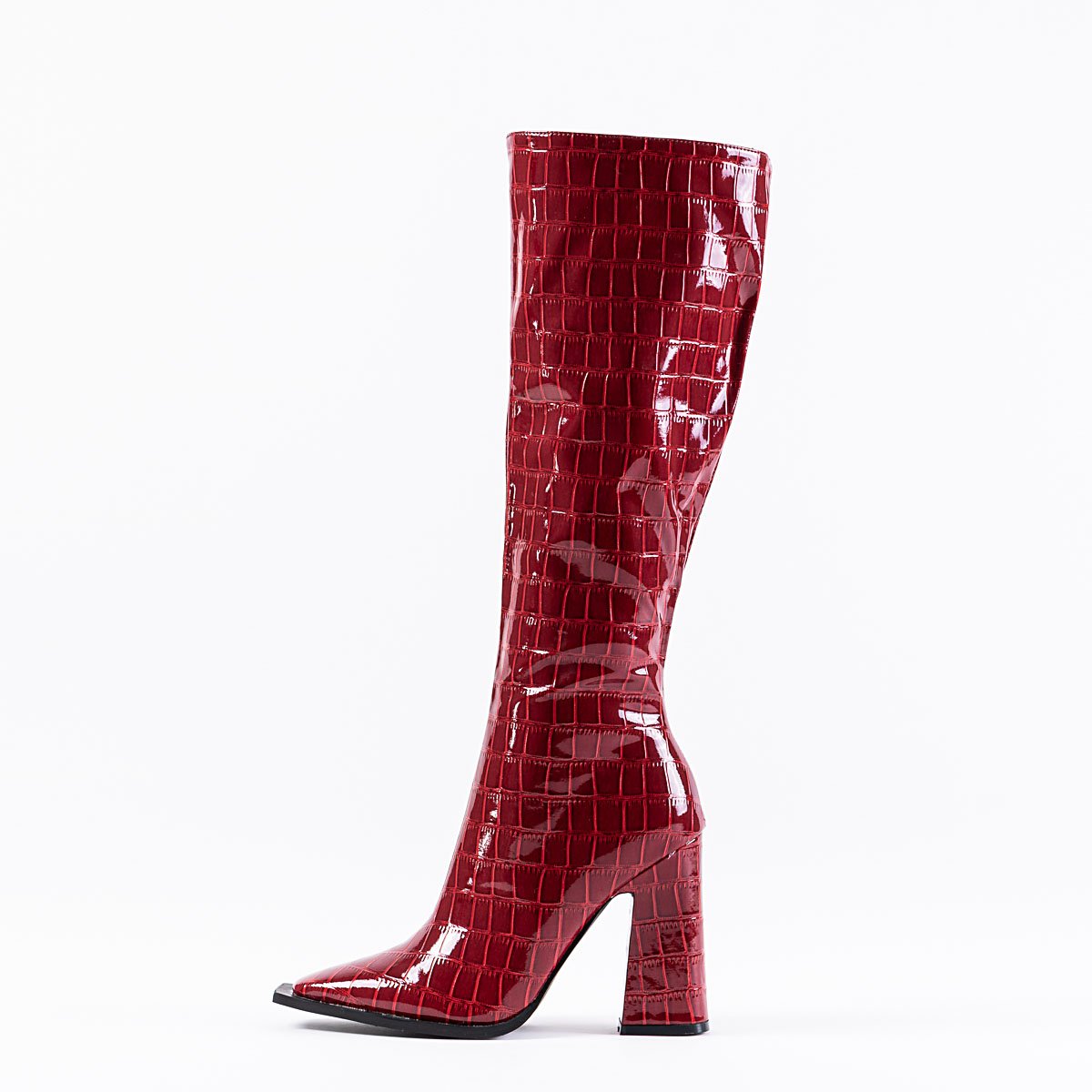 RAID Sphere Long Boot in Burgundy Croc